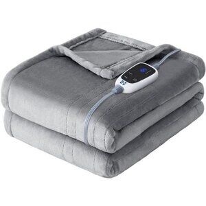 Heated Throw Blanket Electric Flannel Soft Auto Shut Off Machine Washable